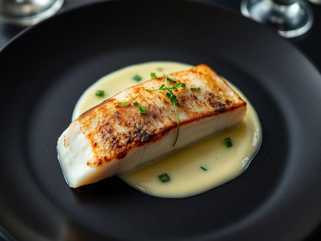 Filet de bar, beurre blanc citronné
