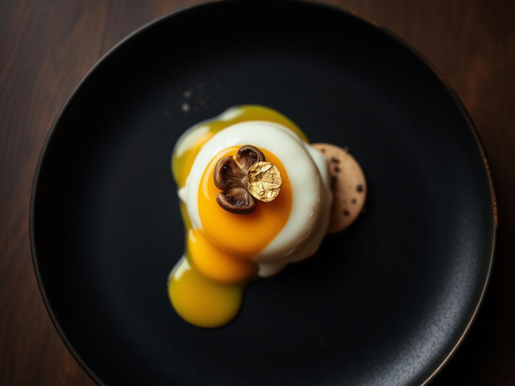 Œuf parfait, crème de cèpes